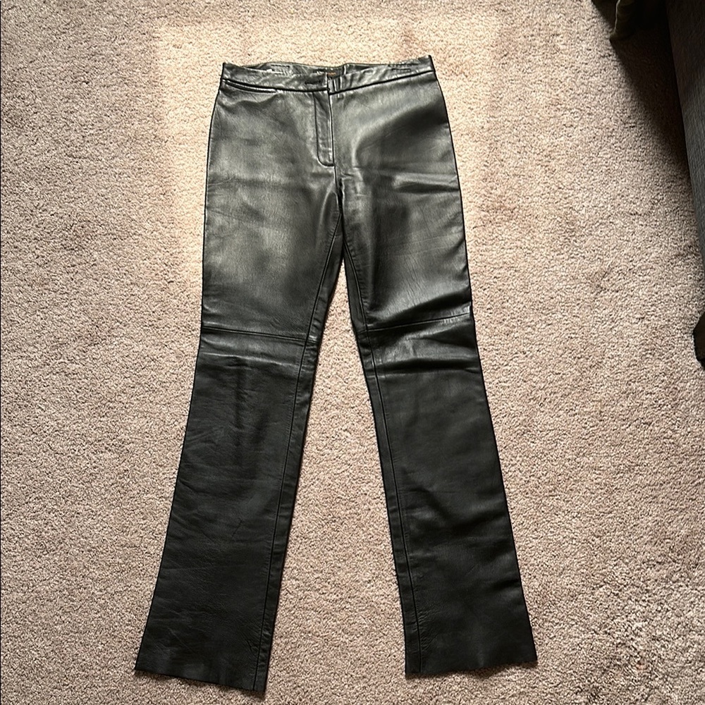 BCBG Black Leather Pants